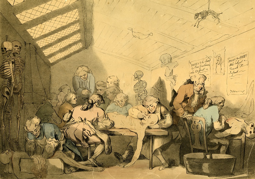 Dissecting Room, by Thomas Rowlandson